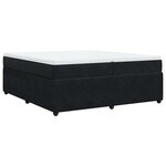 vidaXL Sommier à lattes de lit et matelas Noir 200x200 cm Velours
