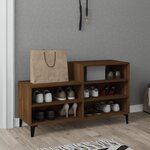 vidaXL Armoire à chaussures Chêne marron 102x36x60cm Bois d'ingénierie