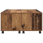 vidaXL Table basse Bois ancien 75 x 75 x 38 cm Bois d'ingénierie