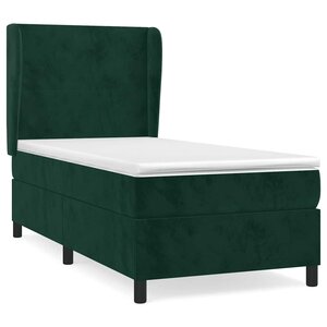 vidaXL Sommier à lattes de lit et matelas Vert foncé 80x200 cm Velours