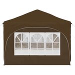 vidaXL Tente de fête pop-up 575 x 288 x 245 cm Taupe Tissu Oxford