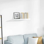 vidaXL Étagère murale flottante Blanc brillant 60x23 5x3 8 cm MDF