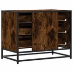 vidaXL Commode chêne fumé 70x41x56 cm bois d'ingénierie