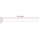 vidaXL Bande de auvent Multicolore 2.3 x 0.2 m Toile