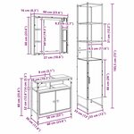 vidaXL Ensemble de Meubles de Salle de Bain Autre 3 Pièces Chêne noir