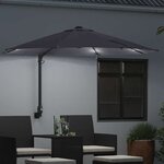 vidaXL Parasol de jardin Anthracite et noir 248 x 248 x 148 cm