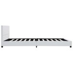 vidaXL Cadre de lit sans matelas blanc similicuir 140x200 cm
