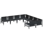 vidaXL Ensemble de canapé de jardin 8 Pièces Anthracite Acier
