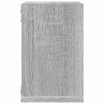 vidaXL Étagères Murales avec étagère 4 Pièces Gris Sonoma 26 x 15 x 26 cm