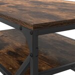 vidaXL Table Basse avec Étagère Chêne Fumé 90x50x40 cm Bois Mécanisé
