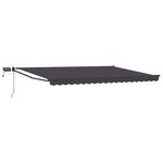 vidaXL Store rétractable manuel avec LEDs Anthracite 5 x 3 m