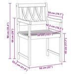 vidaXL Chaises de jardin 4 Pièces Naturel Bois d'Acacia Massif