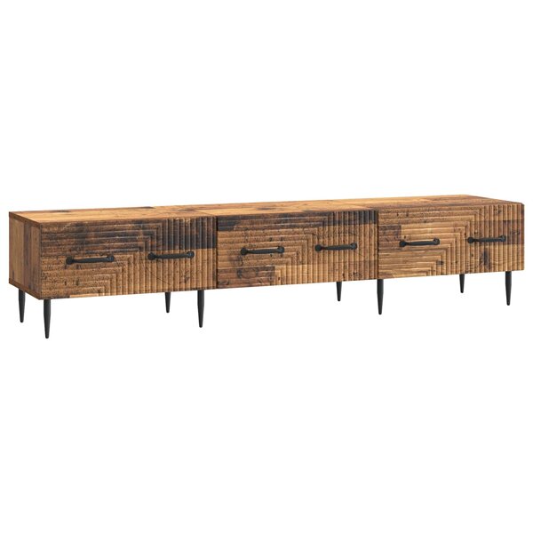 vidaXL Meuble TV Bois ancien 147 x 34 5 x 30 cm Bois d'ingénierie