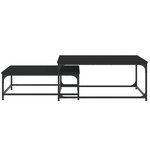 vidaXL Tables basses gigognes 2 Pièces noir bois d'ingénierie