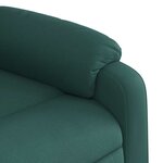 vidaXL Fauteuil inclinable Vert foncé Tissu