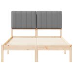 vidaXL Cadre de lit avec tête de lit rembourrée Gris clair