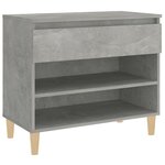 vidaXL Armoire à chaussures Gris béton 70x36x60 cm Bois d'ingénierie