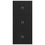 vidaXL Cadre de lit de rangement Noir Chêne 80x200 cm