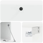 vidaXL Meuble TV mural 98 x 41 x 30 cm Blanc Bois d'ingénierie