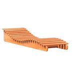 vidaXL Chaise longue cire marron 205x60x31 5 cm bois massif de pin