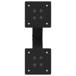 vidaXL Pieds de table basse en forme de X  2 pièces  noir  38 x (42-43) cm  acier