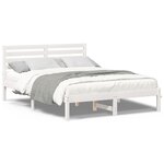 vidaXL Cadre de lit Blanc 120 x 200 cm Bois massif en pin