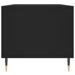 vidaXL Table basse Noir 90x49x45 cm Bois d'ingénierie