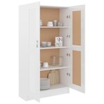 vidaXL Bibliothèque Blanc brillant 82 5x30 5x150 cm Bois d’ingénierie