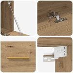 vidaXL Meuble mural Montage mural chêne artisanal 80 x 36.5 x 35 cm