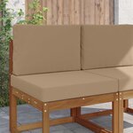 vidaXL Coussin de canapé d'extérieur 2 Pièces Taupe Polyester