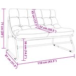 vidaXL Banc de Jardin avec Coussin Noir 110x80x71 cm Acier