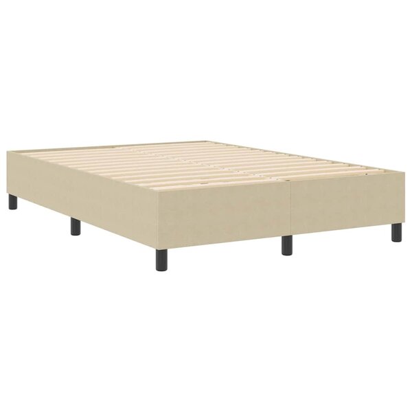 vidaXL Lit à sommier tapissier Vert clair Grey 140x200 cm Tissu en velours côtelé
