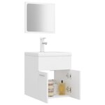 vidaXL Ensemble de meubles de salle de bain Blanc Aggloméré