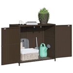 vidaXL Armoire de rangement de jardin marron 83x45x76cm résine tressée