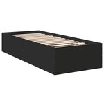 vidaXL Cadre de lit sans matelas noir 90x200 cm