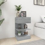 vidaXL Table de chevet Sonoma gris 40x35x65 cm Bois d'ingénierie