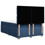 vidaXL Sommier à lattes de lit avec matelas Bleu 160x200 cm Tissu
