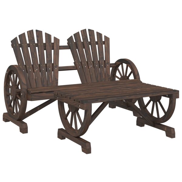 vidaXL Salon de jardin 2 Pièces bois de sapin massif