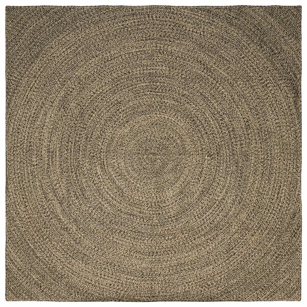 vidaXL Tapis de surface Naturel et noir 200 x 200 cm Jute