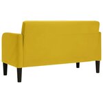 vidaXL Canapé causeuse jaune 109 cm velours
