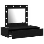 vidaXL Table de Toilette Noir 83 x 40 x 70 cm Bois d'ingénierie