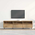 vidaXL Meuble TV chêne artisanal 150 x 30 x 44.5 cm Bois d'ingénierie