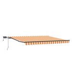 vidaXL Auvent Rétractable jaune et orange 450 × 350 cm tissu