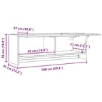 vidaXL Garde-robe blanc 100x32 5x35 cm bois d'ingénierie