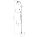 vidaXL Douche de jardin avec base marron 220 cm Aluminium