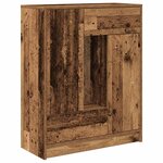 vidaXL Buffet avec tiroirs et portes vieux bois 73x31x90 cm