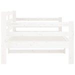 vidaXL Lit de jour sans matelas blanc 80x200 cm bois de pin massif