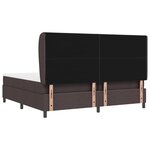 vidaXL Lit à ressorts avec matelas marron foncé  200x200 cm en tissu
