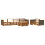 vidaXL Ensemble de canapés d'extérieur 7 Pièces Naturel