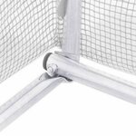 vidaXL Serre avec cadre en acier blanc 42 m² 14x3x2 m